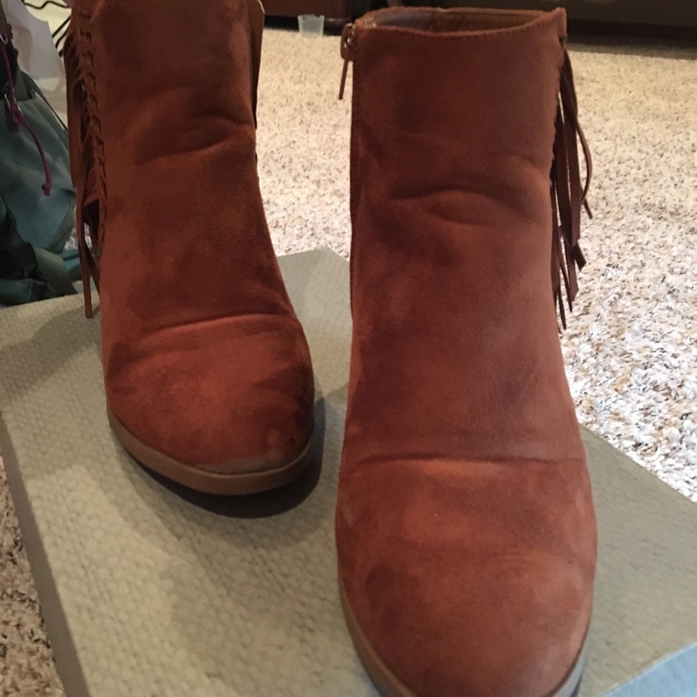 Suede and Fringe Booties